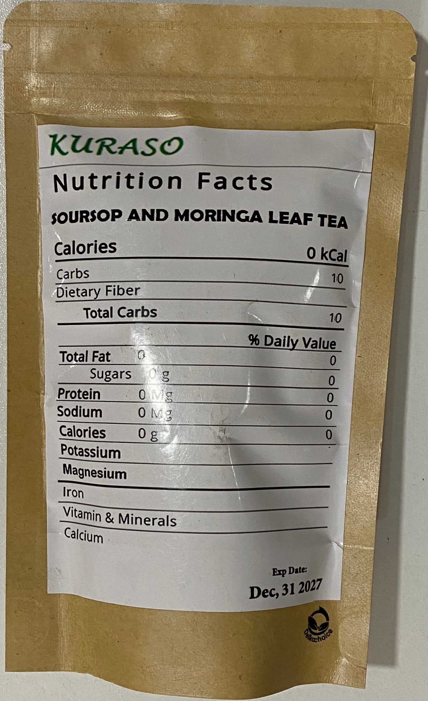 Soursop Graviola & Moringa Leaves Tea – 30 Tea Bags (60g) | 100% Natural, Antioxidant-Rich Herbal Blend