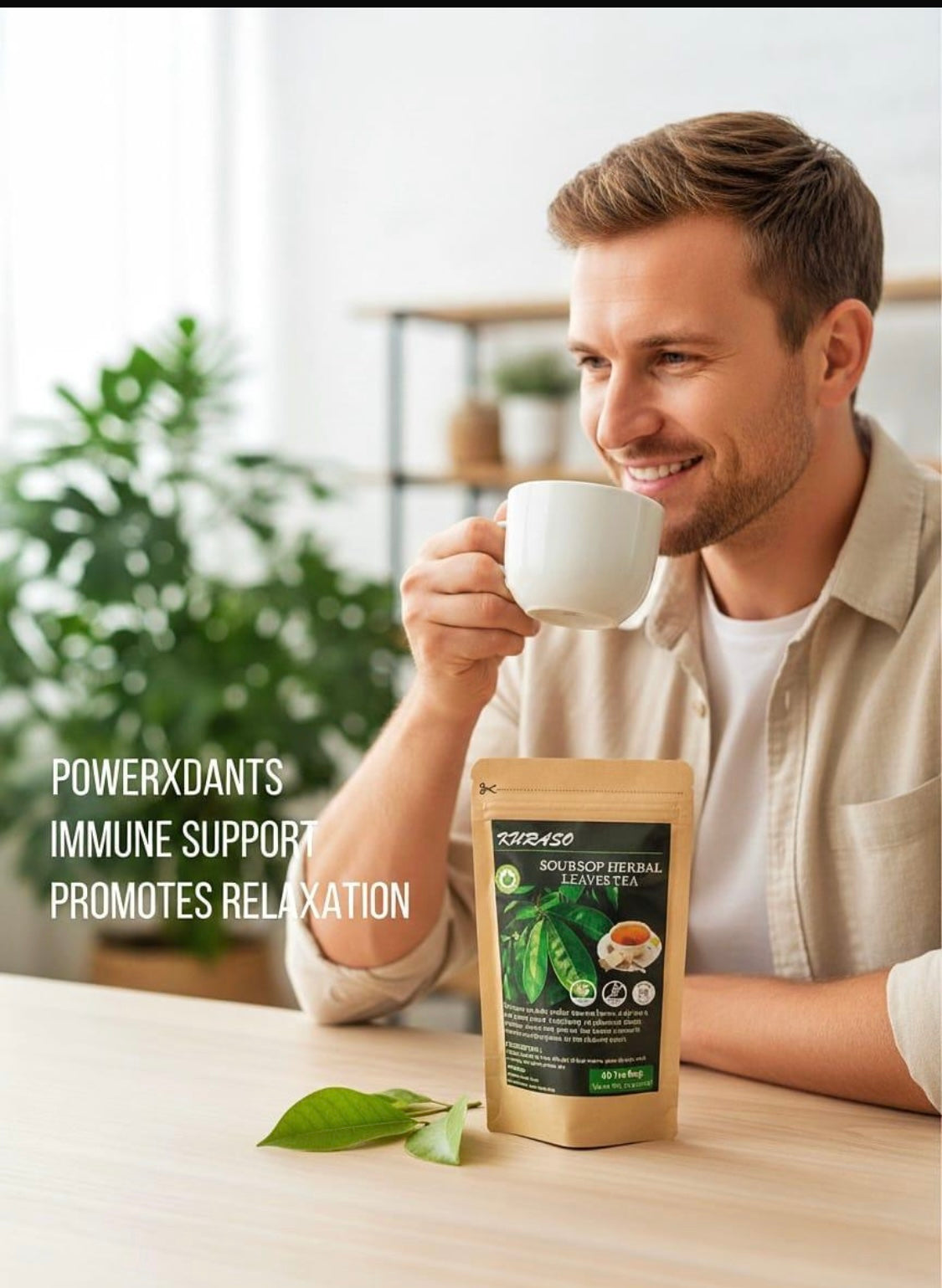 40 Premium Soursop Graviola Guanabana Leaves for Tea, TEA 80gr, 40 Teabag 2g/Teabag. 100% Natural and Pure from Soursop Leaves, for Digestion, Boosting Immune, Improving Sleep & Skin Health, Sugar/Caffeine/Gluten Free, Hoja Guanabana Tea.