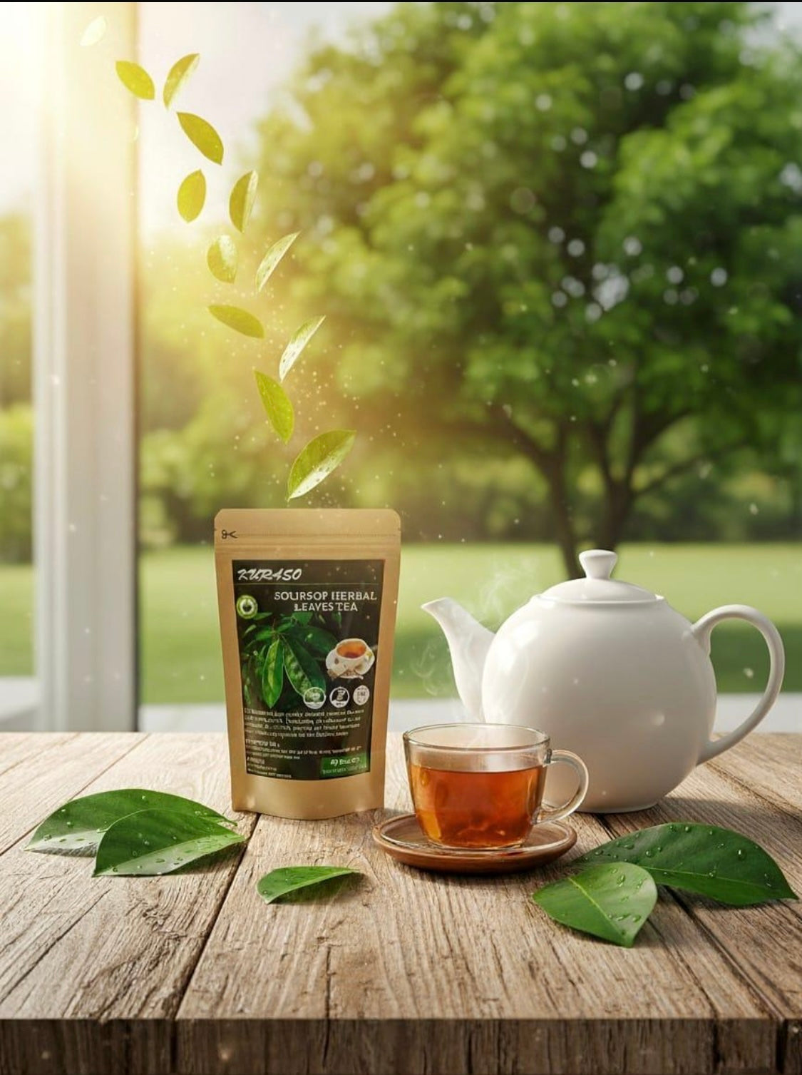 40 Premium Soursop Graviola Guanabana Leaves for Tea, TEA 80gr, 40 Teabag 2g/Teabag. 100% Natural and Pure from Soursop Leaves, for Digestion, Boosting Immune, Improving Sleep & Skin Health, Sugar/Caffeine/Gluten Free, Hoja Guanabana Tea.